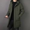 Down cotton-padded jacket, large-sized warm cotton-padded jacket, men's winter coat, thickened cotton-padded jacket, new mid-length cotton-padded jacket for middle-aged men Specification image